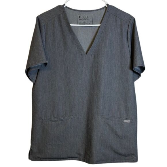 Figs V-Neck Surgeon Nurse Doctor Pharmacist Scrub Top Casma Size Large EUC #2559 - Picture 1 of 6